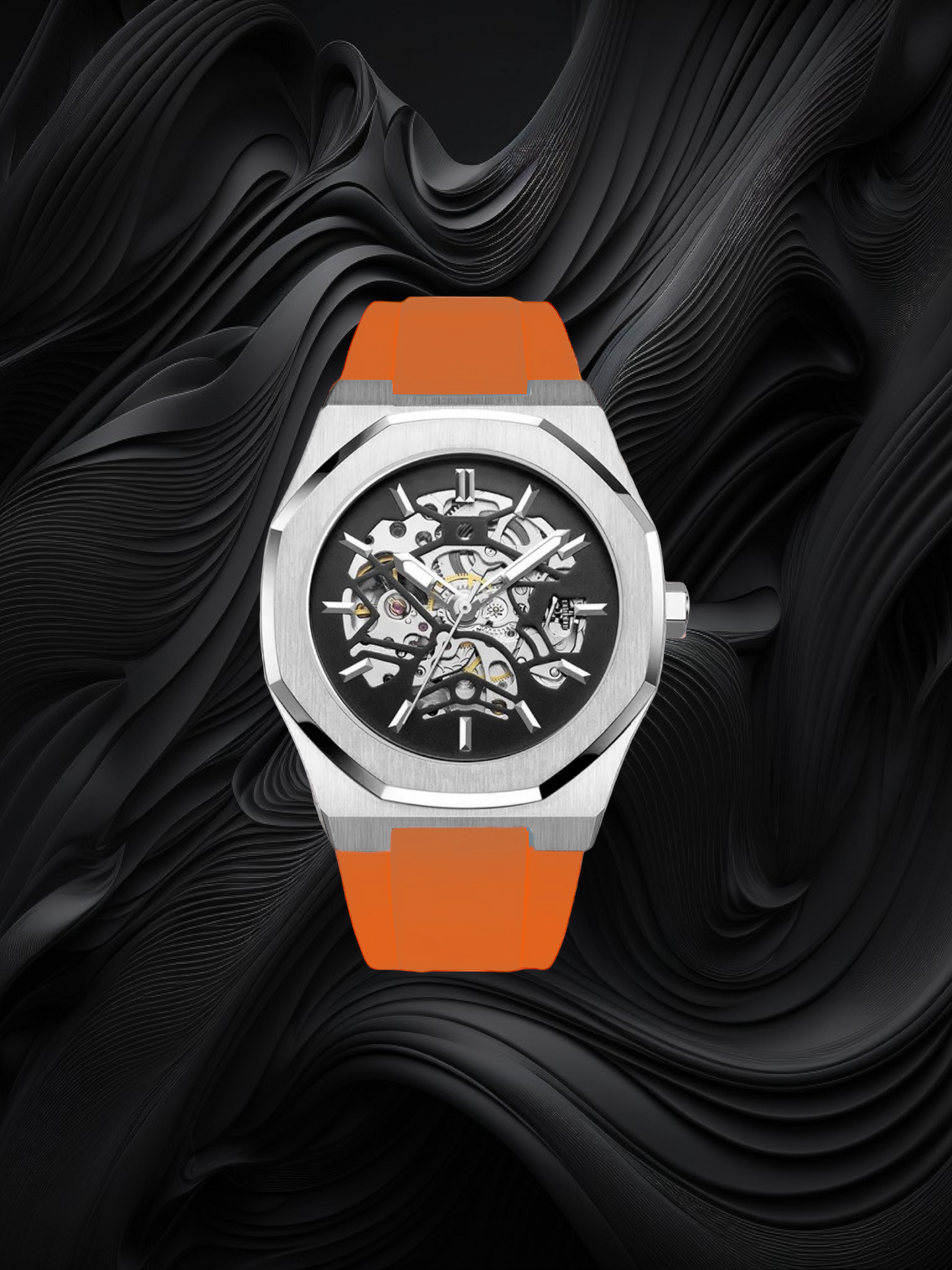 Pririo® Kautschuk Band für Octa Automatik Uhr